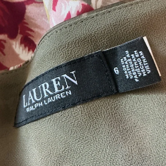 LAUREN Ralph Lauren Floral Satin Charmeuse Sleeveless Dress - Picture 15 of 16